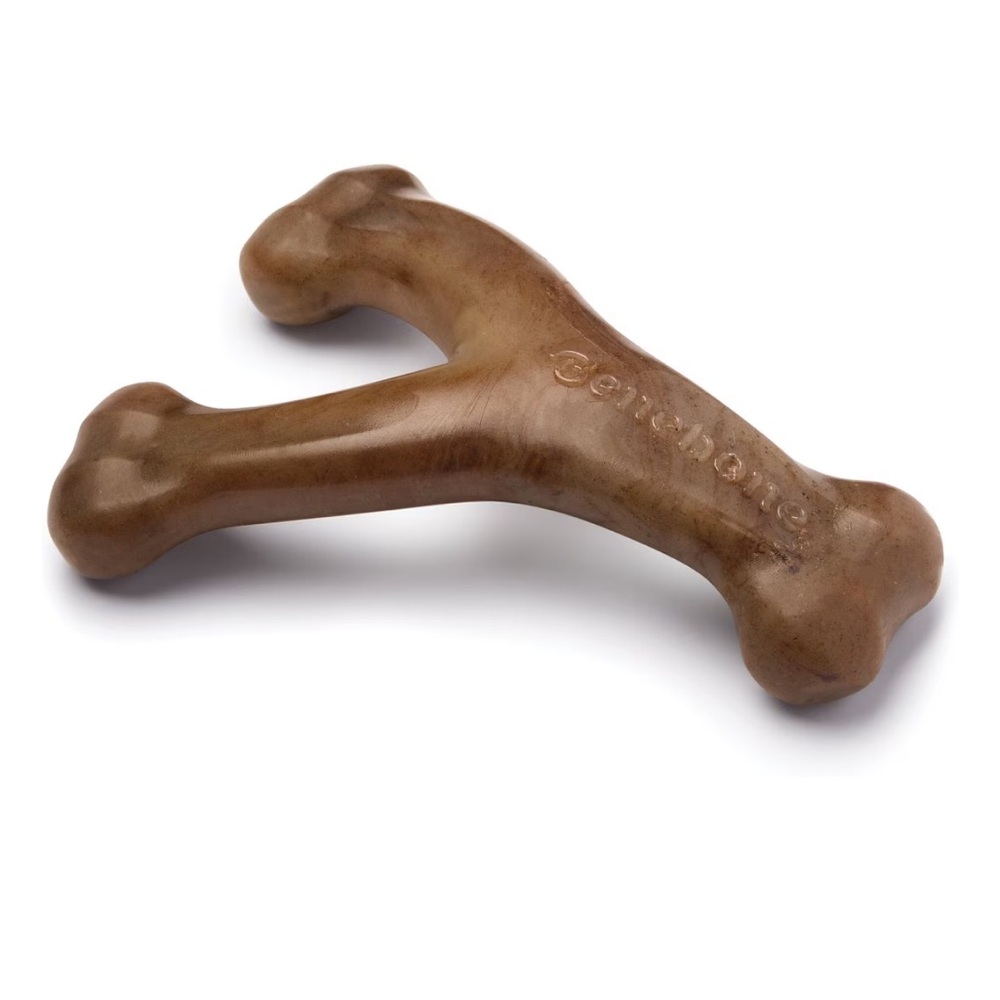 NWT Benebone Bacon Flavor Wishbone Dog Toy Size Medium (under 60 pounds) - Picture 3 of 8